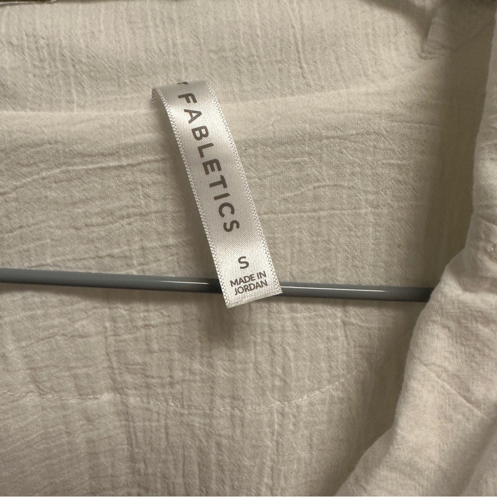 Fabletics Cotton White Button Down Shirt - image 3